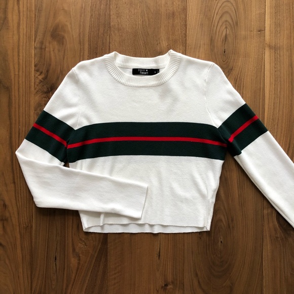 Paper Heart Sweaters - 🌹HOST PICK🌹 GREEN AND RED STRIPE SWEATER